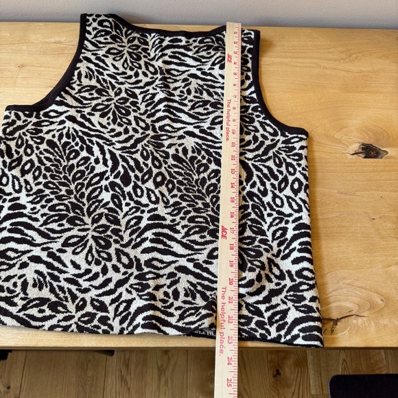 ST JOHN SPORT TANK TOP ANIMAL PRINT LEOPARD CHEETAH METALLIC GLAM LUXE BOLD L - Picture 10 of 11